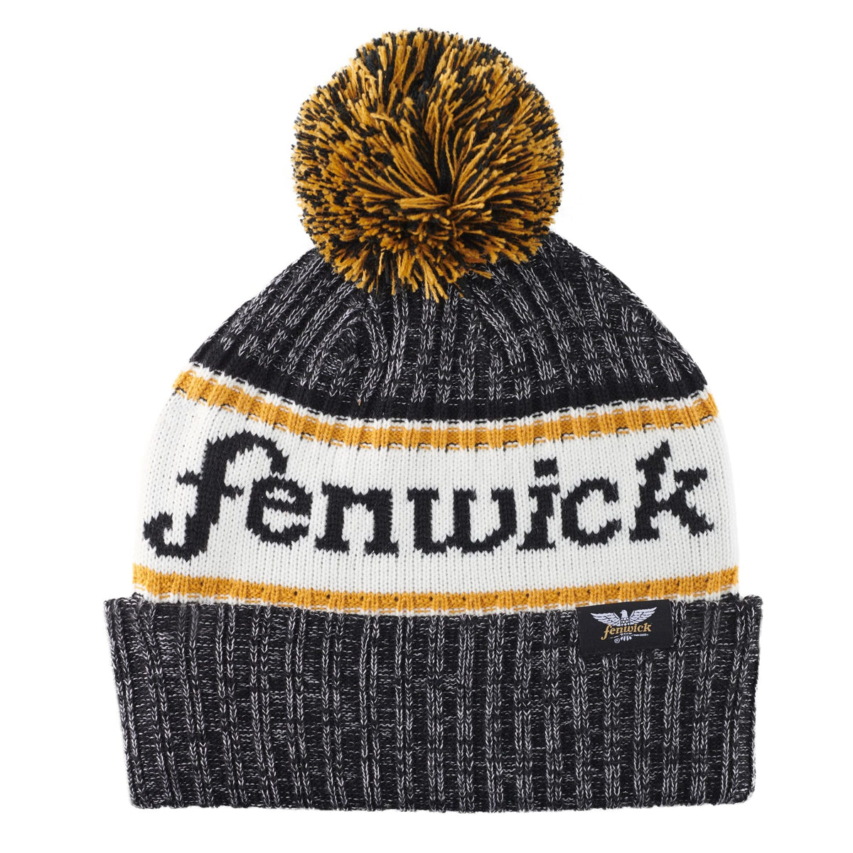 Fenwick Classic Rib Knit Beanie with Pom-Pom